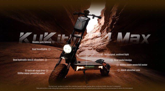 Kukirin g4 max off-road electric scooter 2*1600w engine 60V 35.2 Ah 95km maximum range 86 km/h maximum speed front and rear piston oil brake